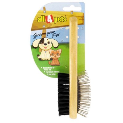 All4pets Double Side Pin Grooming Brush Large